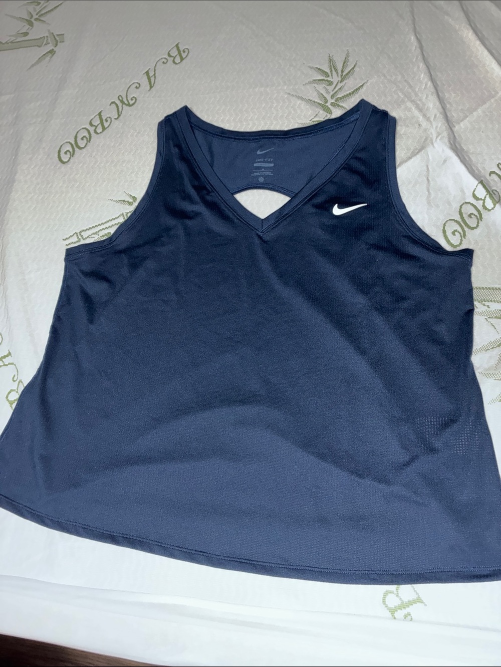 Nike Navy Blue Tank Top with White Swoosh